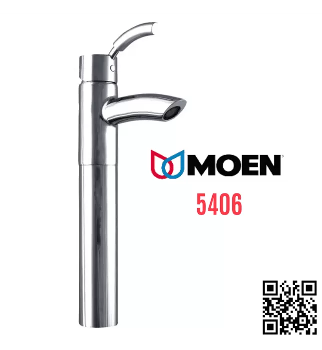 Vòi Lavabo Cổ Cao 1 Lỗ Nóng Lạnh Moen 5406