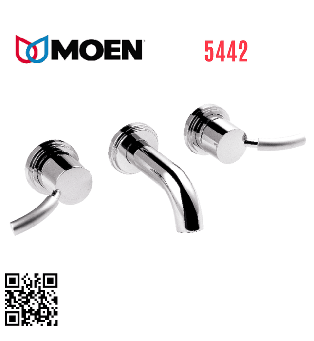 Vòi lavabo treo tường 3 chân nóng lạnh Mỹ Moen 5442