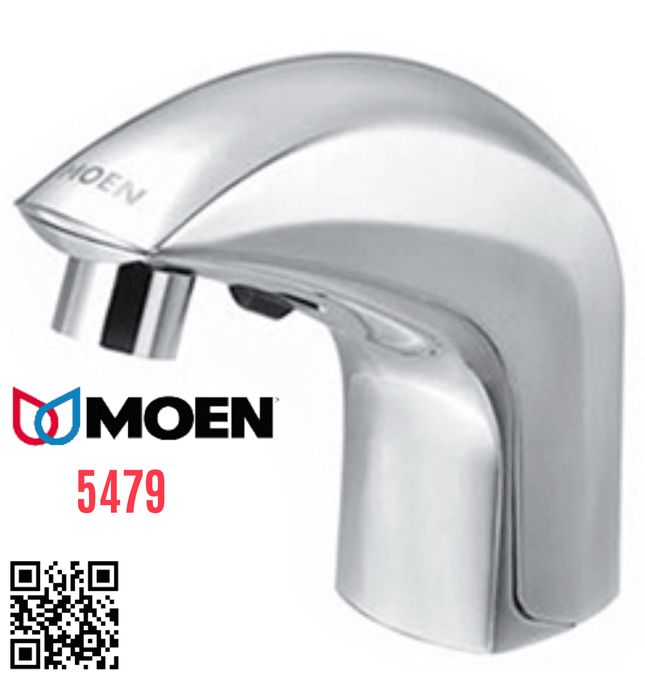 Vòi chậu lavabo cảm ứng nóng lạnh 1 chân gắn chậu Moen M5479