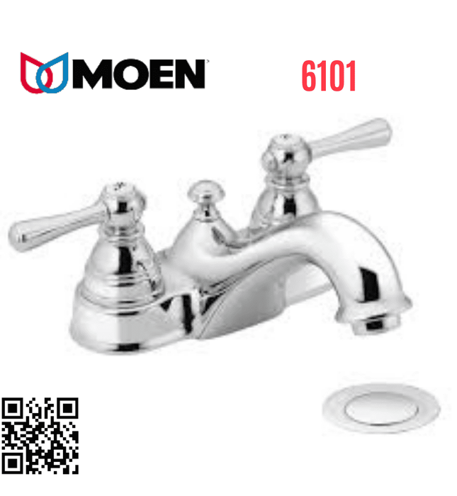 Vòi chậu lavabo nóng lạnh 2 chân gắn chậu Mỹ Moen 6101