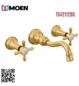 Vòi Lavabo Âm Tường Nóng Lạnh Moen TS42112BG