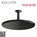 Bát sen tắm phun mưa tròn lớn màu đen Kallista P21513-00-PGP