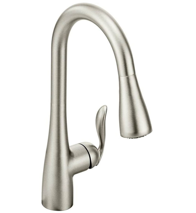 Vòi rửa bát nóng lạnh cần cứng gắn chậu Mỹ Moen 7594SRS