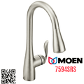 Vòi rửa bát nóng lạnh cần cứng gắn chậu Mỹ Moen 7594SRS