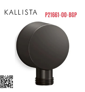 Cổ nối sen tắm âm tường màu đen Kallista P21661-00-BGP