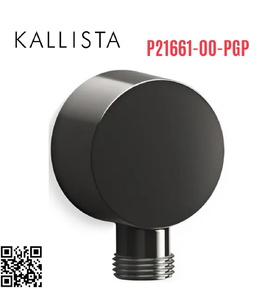 Cổ nối sen tắm âm tường màu đen Kallista P21661-00-PGP