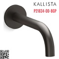 Vòi xả bồn tắm gắn tường màu đen Kallista P21834-00-BGP