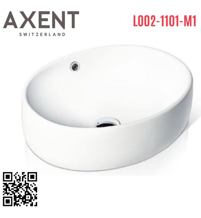 Chậu rửa mặt oval đặt bàn Axent L002-1101-M1