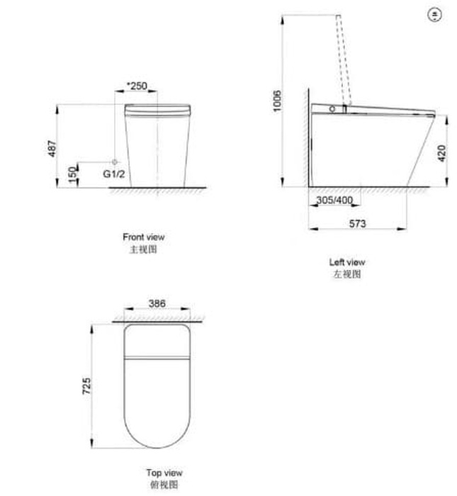 Bồn cầu thông minh Axent W330-0531H-M1