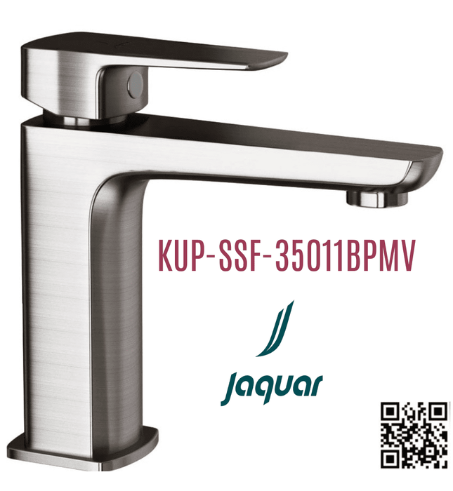 Vòi chậu rửa mặt nóng lạnh màu thép không rỉ Ấn Độ Jaquar KUP-SSF-35011BPMV