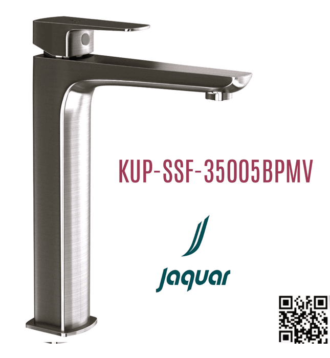 Vòi chậu rửa mặt nóng lạnh màu thép không rỉ Ấn Độ Jaquar KUP-SSF-35005BPMV