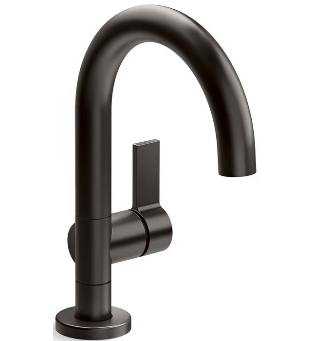 Vòi chậu rửa mặt nóng lạnh 1 chân đen Kallista P24409-00-BGP