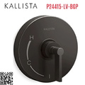 Mặt nạ điều khiển đơn sen tắm âm tường đen Kallista P24415-LV-BGP