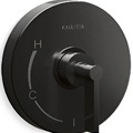 Mặt nạ điều khiển đơn sen tắm âm tường đen Kallista P24415-LV-PGP