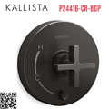 Mặt nạ điều khiển đơn và chuyển hướng đen Kallista P24416-CR-BGP