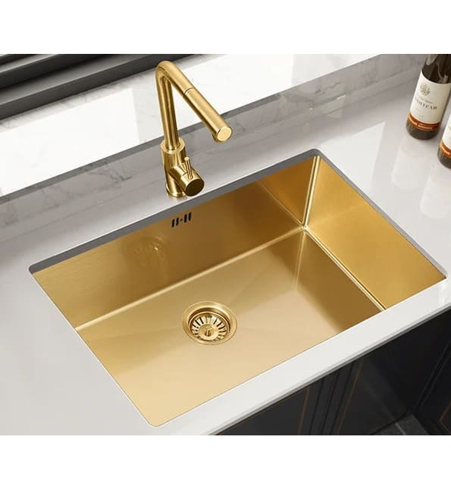 Chậu bếp mạ vàng Cleanmax SUS8045