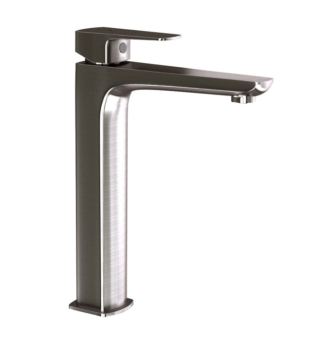 Vòi chậu rửa mặt nóng lạnh màu thép không rỉ Ấn Độ Jaquar KUP-SSF-35005BPMV