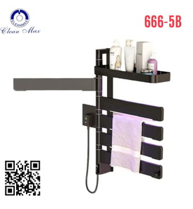 Dàn Sấy Khăn Xoay Tích Hợp Kệ CleanMax 666-5B