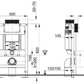 Khung két nước âm tường cơ chế khí nén Axent Q761-0101-M1