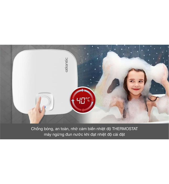 Bình Nóng Lạnh Vuông 15L Atlantic Nato lite 15