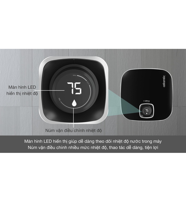 Bình Nóng Lạnh Vuông 15L Atlantic Nato plus 15 