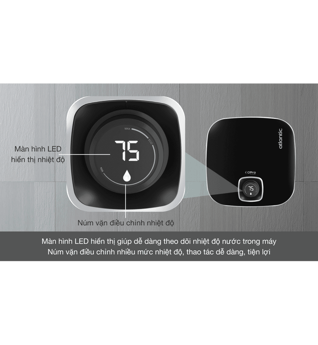 Bình Nóng Lạnh Vuông 30L Atlantic Nato plus 30