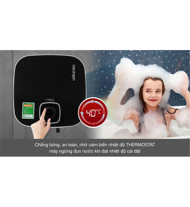 Bình Nóng Lạnh Vuông 15L Atlantic Nato Wifi 15 