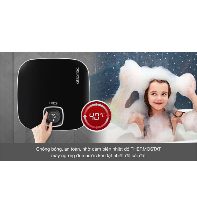 Bình Nóng Lạnh Vuông 30L Atlantic Nato Wifi 30