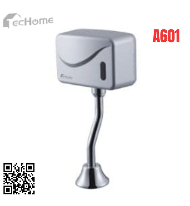 Van xả tiểu cảm ứng dương tường dùng Techome A601 (Pin)