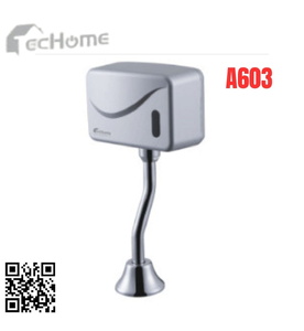 Van xả tiểu cảm ứng dương tường dùng pin điện Techome A603 (220V-Pin) 