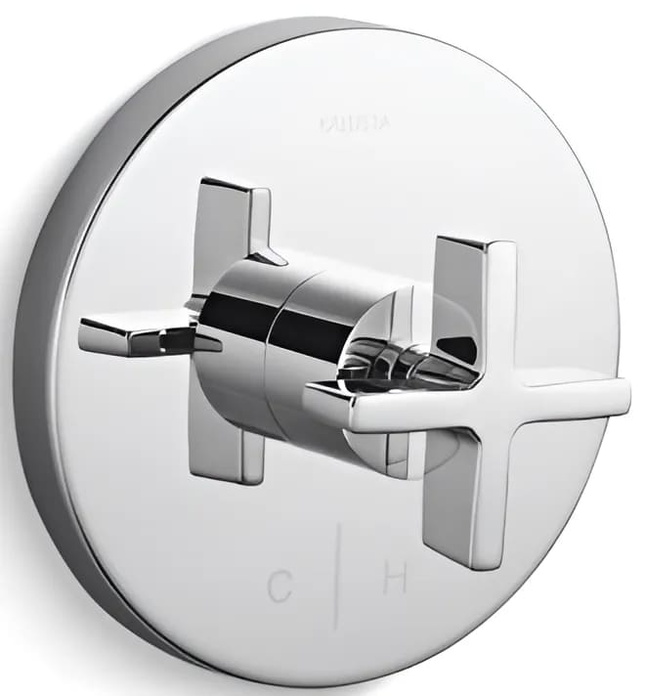 Mặt nạ điều chỉnh nhiệt độ sen tắm đen Kallista P24421-CR-BGP