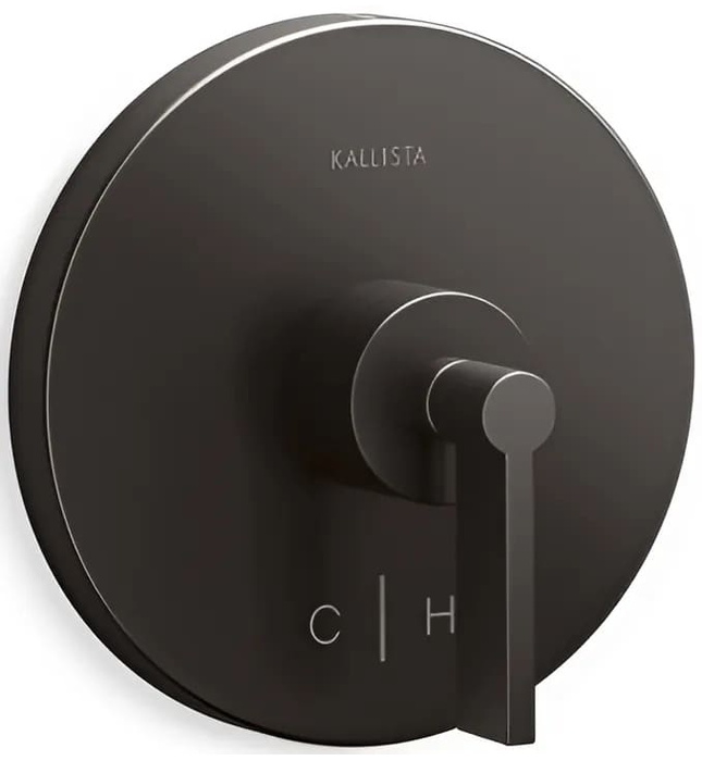 Mặt nạ điều chỉnh nhiệt độ sen tắm đen Kallista P24421-LV-BL