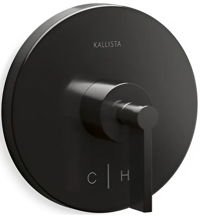 Mặt nạ điều chỉnh nhiệt độ sen tắm đen Kallista P24421-LV-PGP