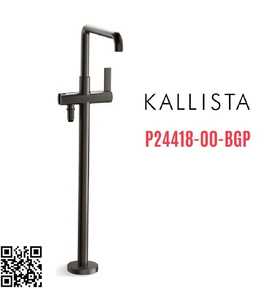 Vòi bồn tắm gắn sàn 1 lỗ nóng lạnh Chrome Kallista P24418-00-BGP