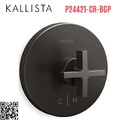 Mặt nạ điều chỉnh nhiệt độ sen tắm đen Kallista P24421-CR-BGP