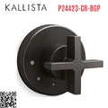 Mặt nạ điều khiển âm lượng sen tắm đen Kallista P24423-CR-BGP