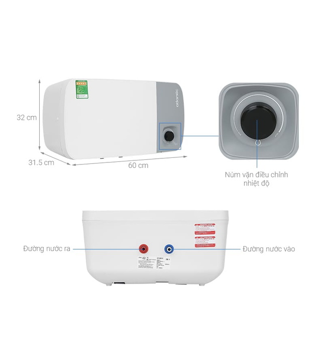 Bình nóng lạnh Atlantic SWH 20H M-4 NEO LITE (Bình ngang) 