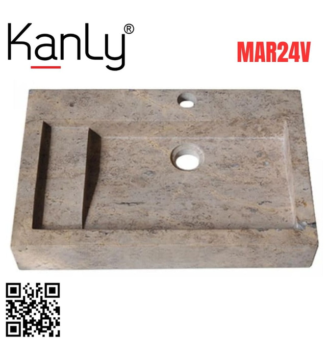 Chậu Rửa Mặt Đặt Bàn Đá Tự Nhiên Kanly MAR24V 