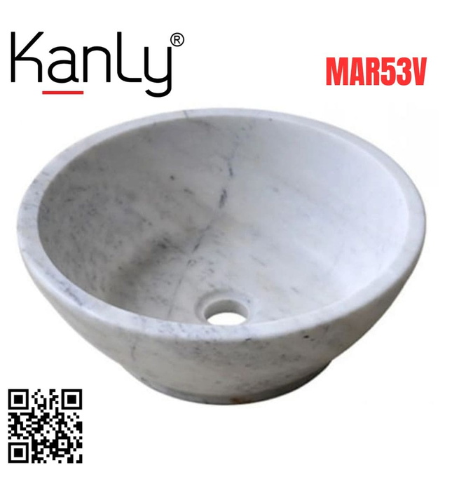 Chậu Rửa Mặt Đặt Bàn Đá Tự Nhiên Kanly MAR53V 