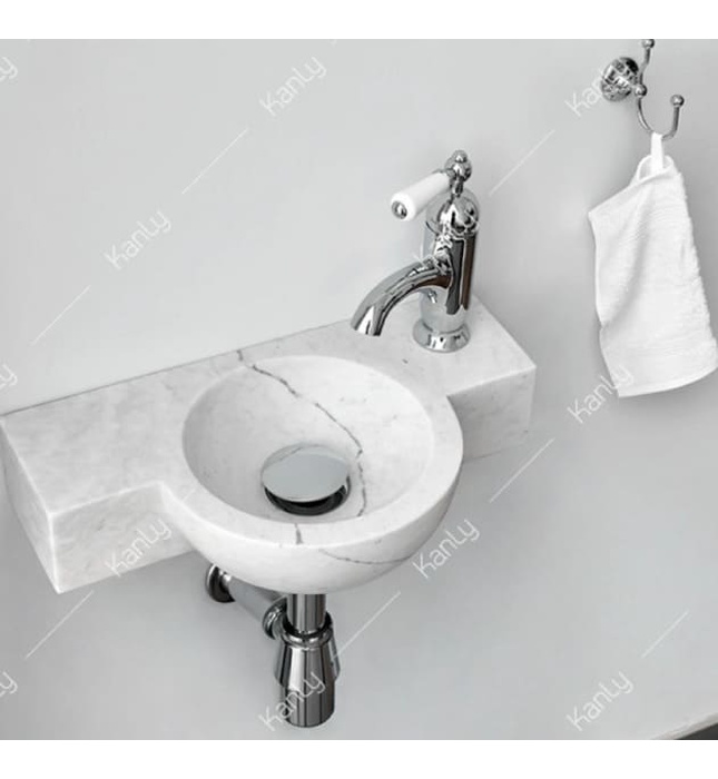 Chậu Rửa Mặt Treo Tường Đá Tự Nhiên Kanly MAR6M3V 