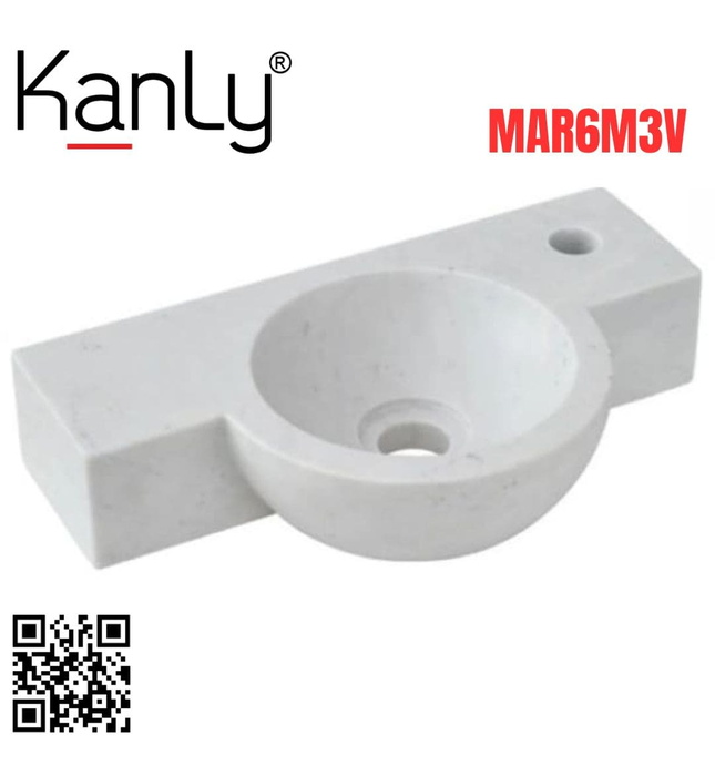 Chậu Rửa Mặt Treo Tường Đá Tự Nhiên Kanly MAR6M3V 