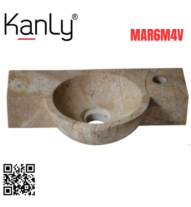 Chậu Rửa Mặt Treo Tường Đá Tự Nhiên Kanly MAR6M4V 
