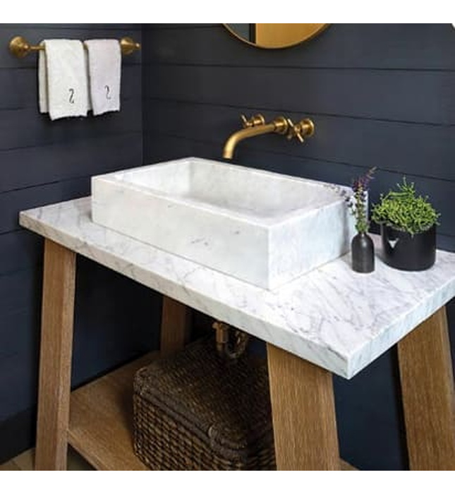 Chậu Rửa Mặt Đặt Bàn Đá Tự Nhiên Kanly MAR93V 