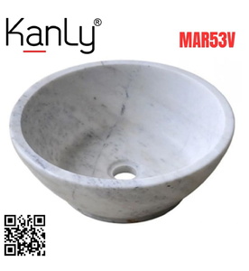 Chậu Rửa Mặt Đặt Bàn Đá Tự Nhiên Kanly MAR53V 