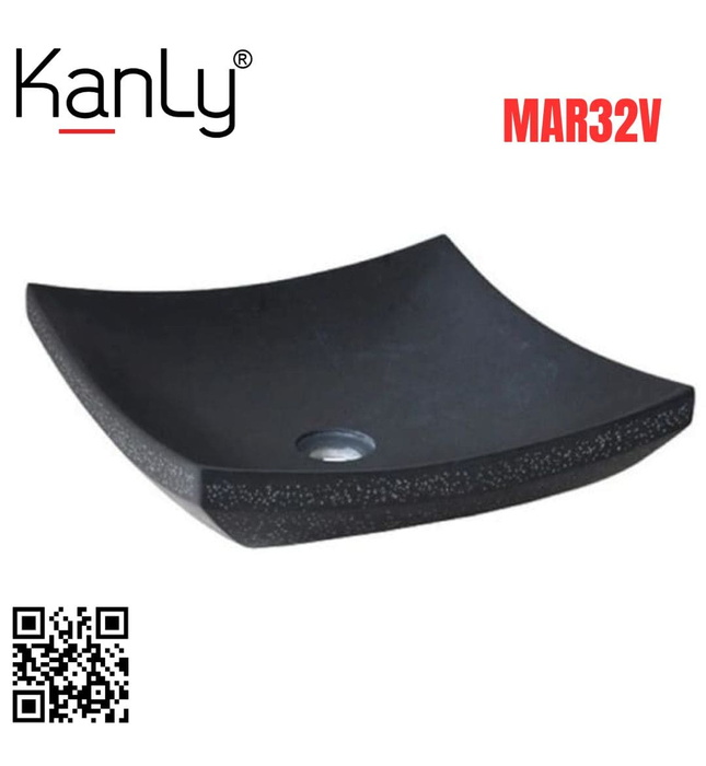 Chậu Rửa Mặt Đặt Bàn Đá Tự Nhiên Kanly MAR32V 