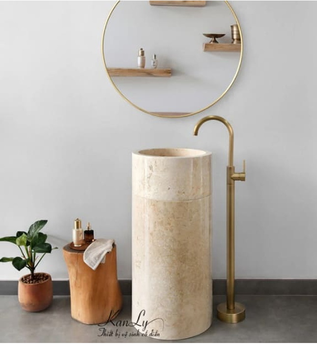 Chậu Rửa Mặt Đặt Sàn Đá Tự Nhiên Kanly MAR71Fi