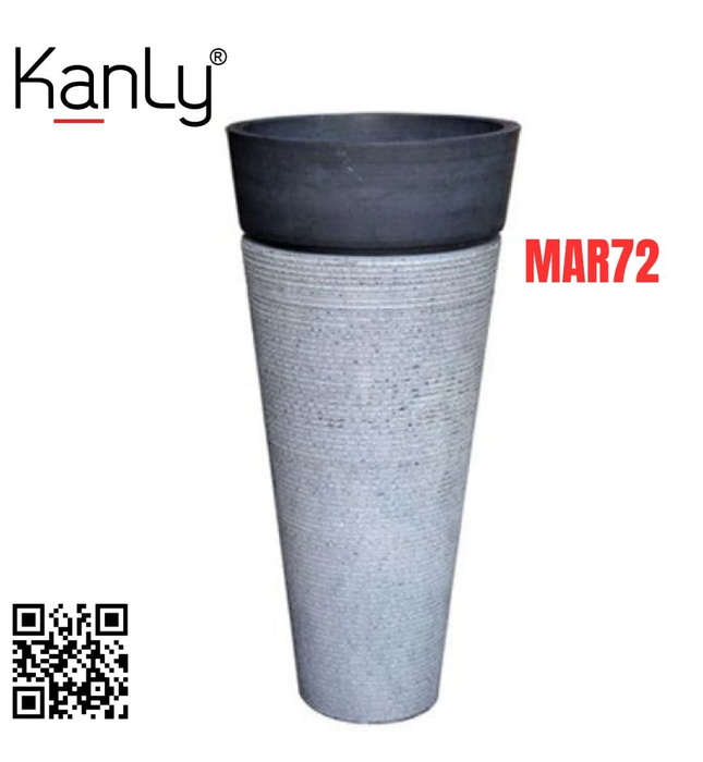 Chậu Rửa Mặt Đặt Sàn Đá Tự Nhiên Kanly MAR72 