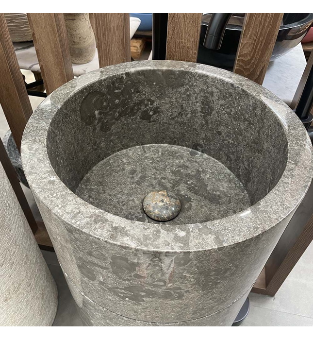 Chậu Rửa Mặt Đặt Sàn Đá Tự Nhiên Kanly MAR74Fi 