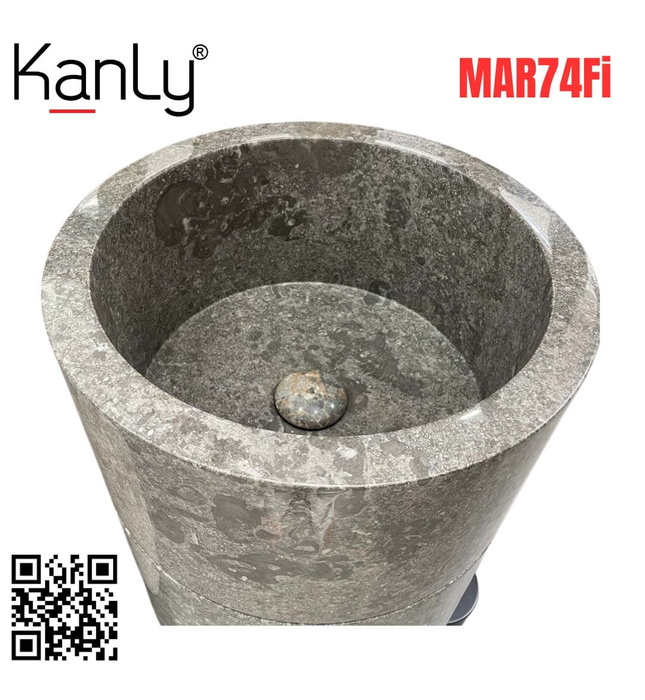 Chậu Rửa Mặt Đặt Sàn Đá Tự Nhiên Kanly MAR74Fi 