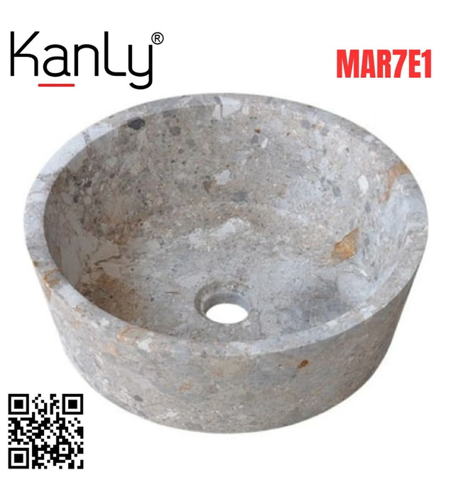 Chậu Rửa Mặt Đặt Bàn Đá Tự Nhiên Kanly MAR7E1 